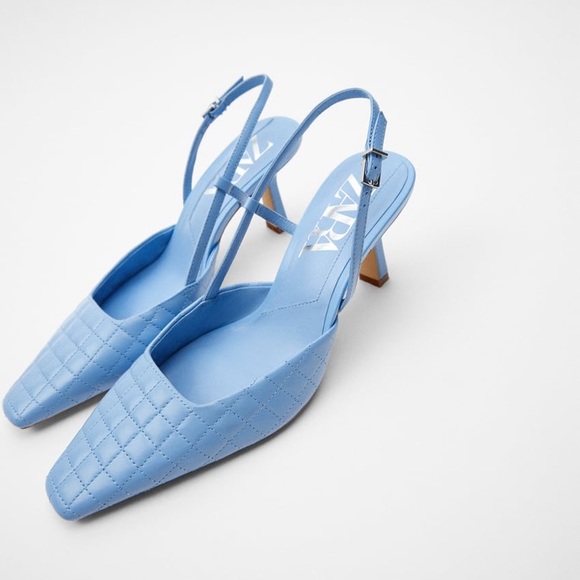 Zara Shoes - ❌SOLD❌ ZARA QUILTED LEATHER HEELED SLINGBACK